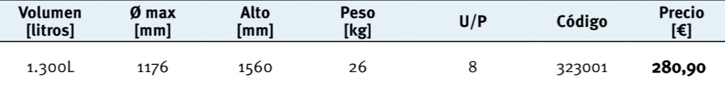 1.300L Deposito Top Tank