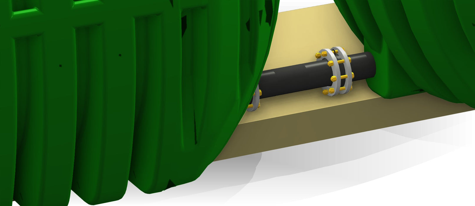 Serial connection of PE 100 DN 200 tanks (flange connection)